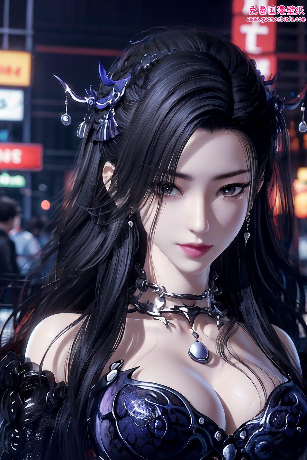 在古风漫画的幽深梦境中她的壁纸