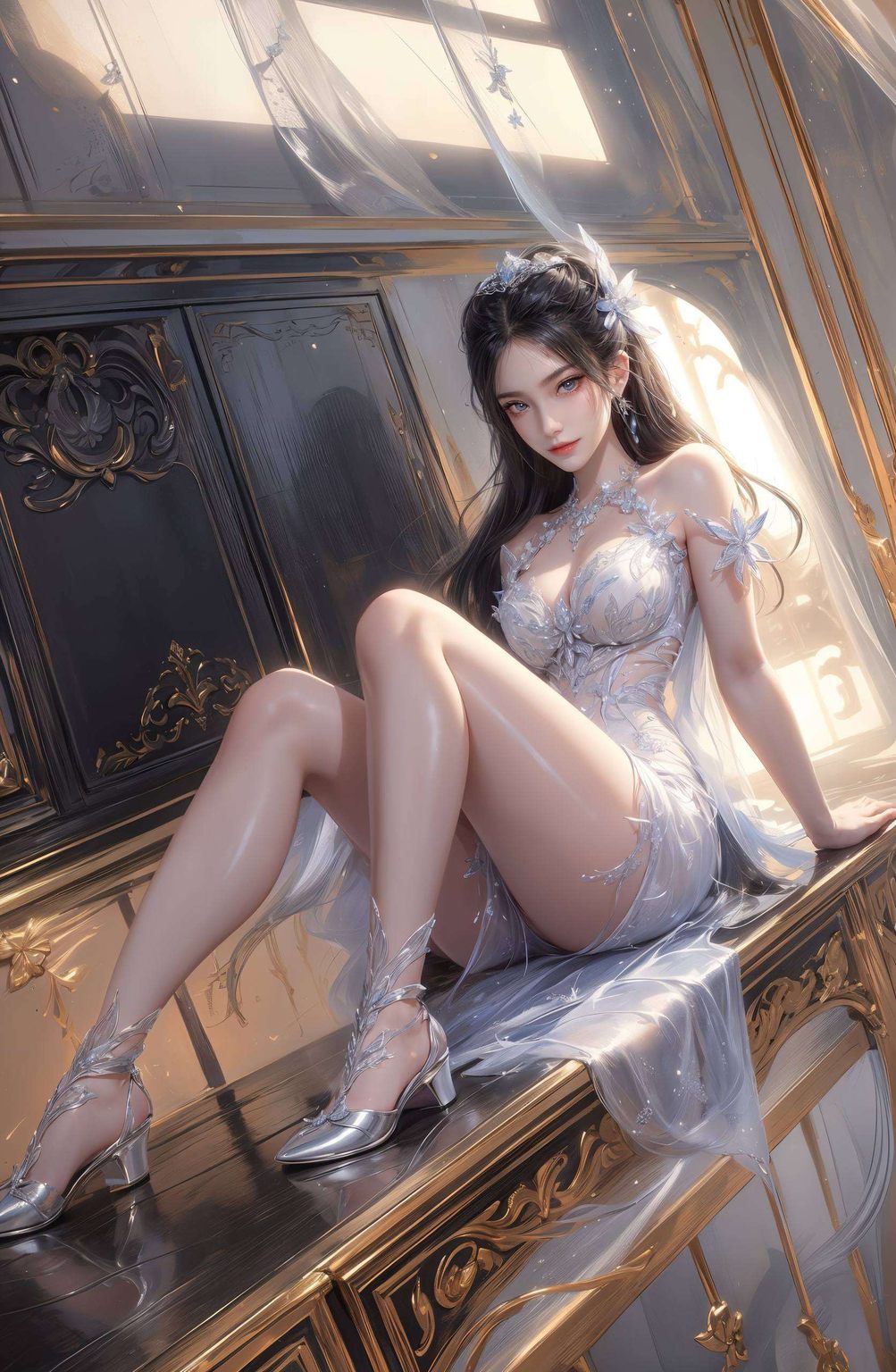 而当这些壁纸铺陈在平板之上她衣袂飘飘