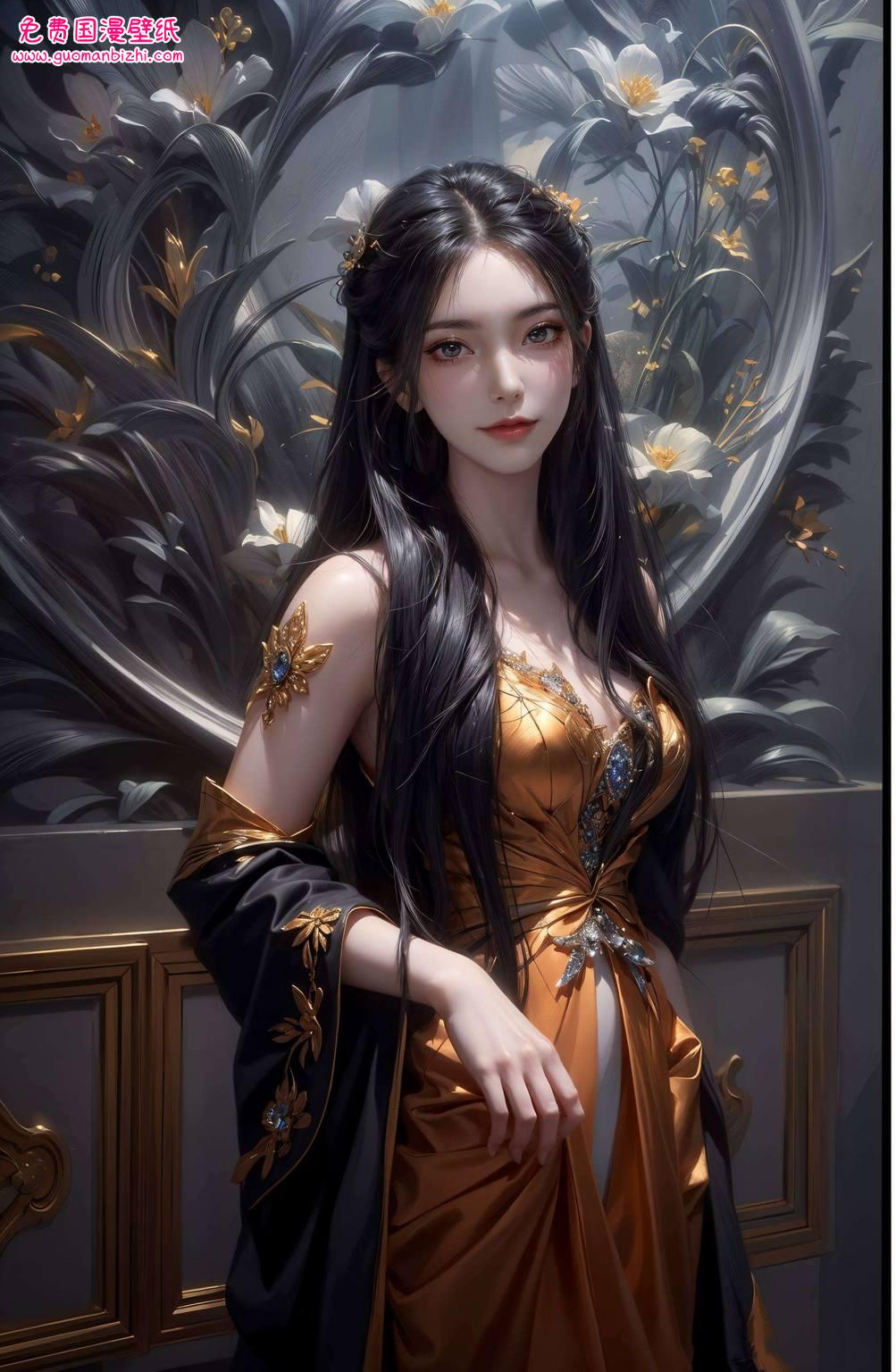 壁纸间焰灵姬宛若穿越了时空的界限