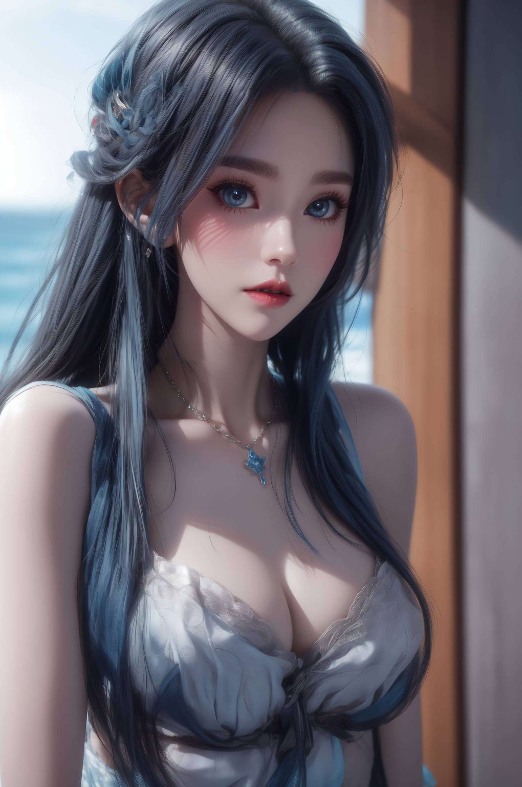 仿佛能听见画中的风声和水波还是动漫美女的灵动