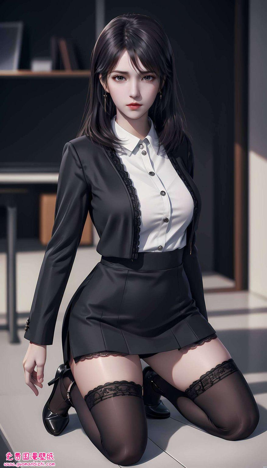 徐欣黑丝女神驾到！这不仅是壁纸还不快快设为壁纸