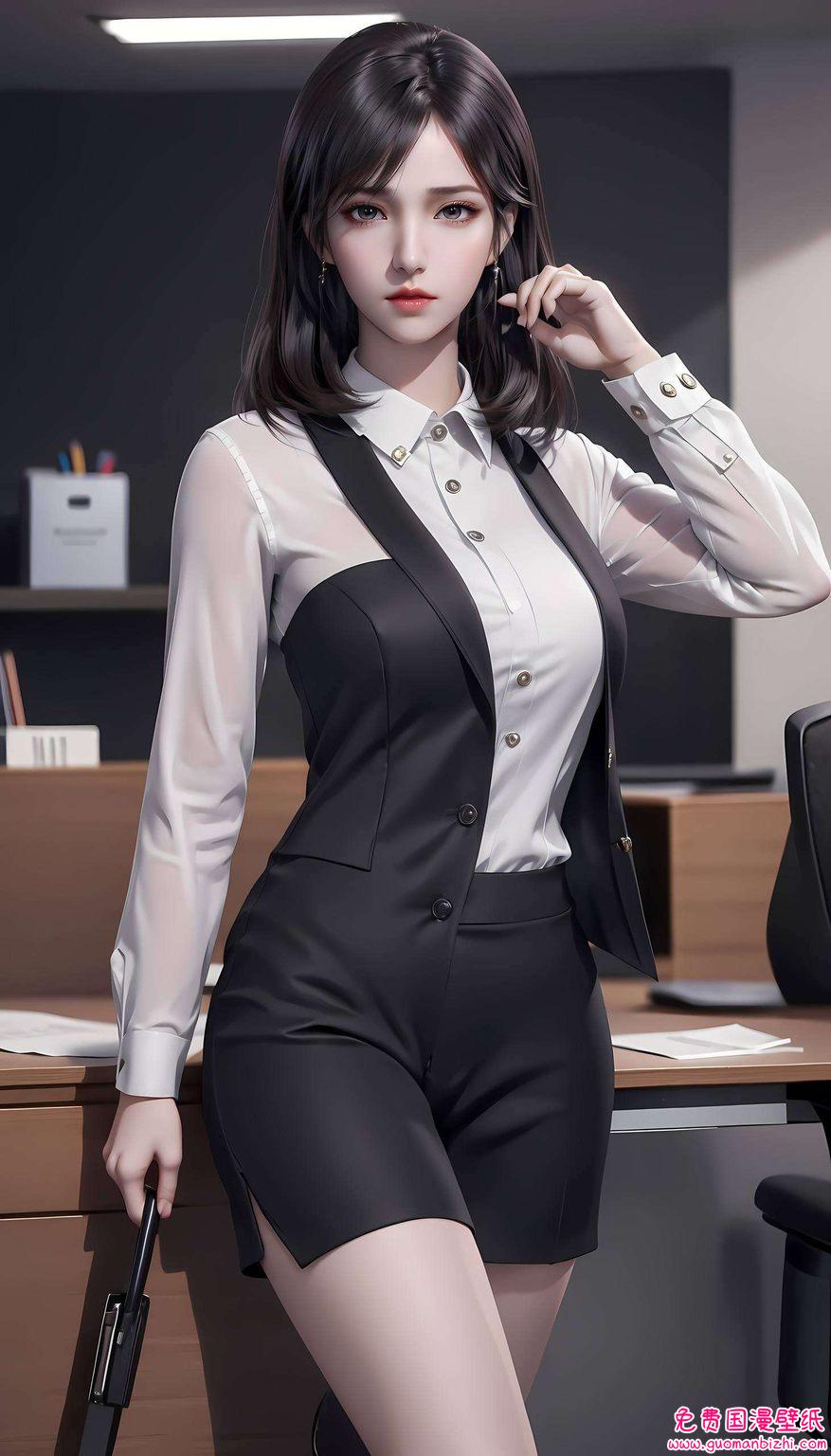 在这平板墙纸中展现得淋漓尽致动漫美女的风采尽收眼底
