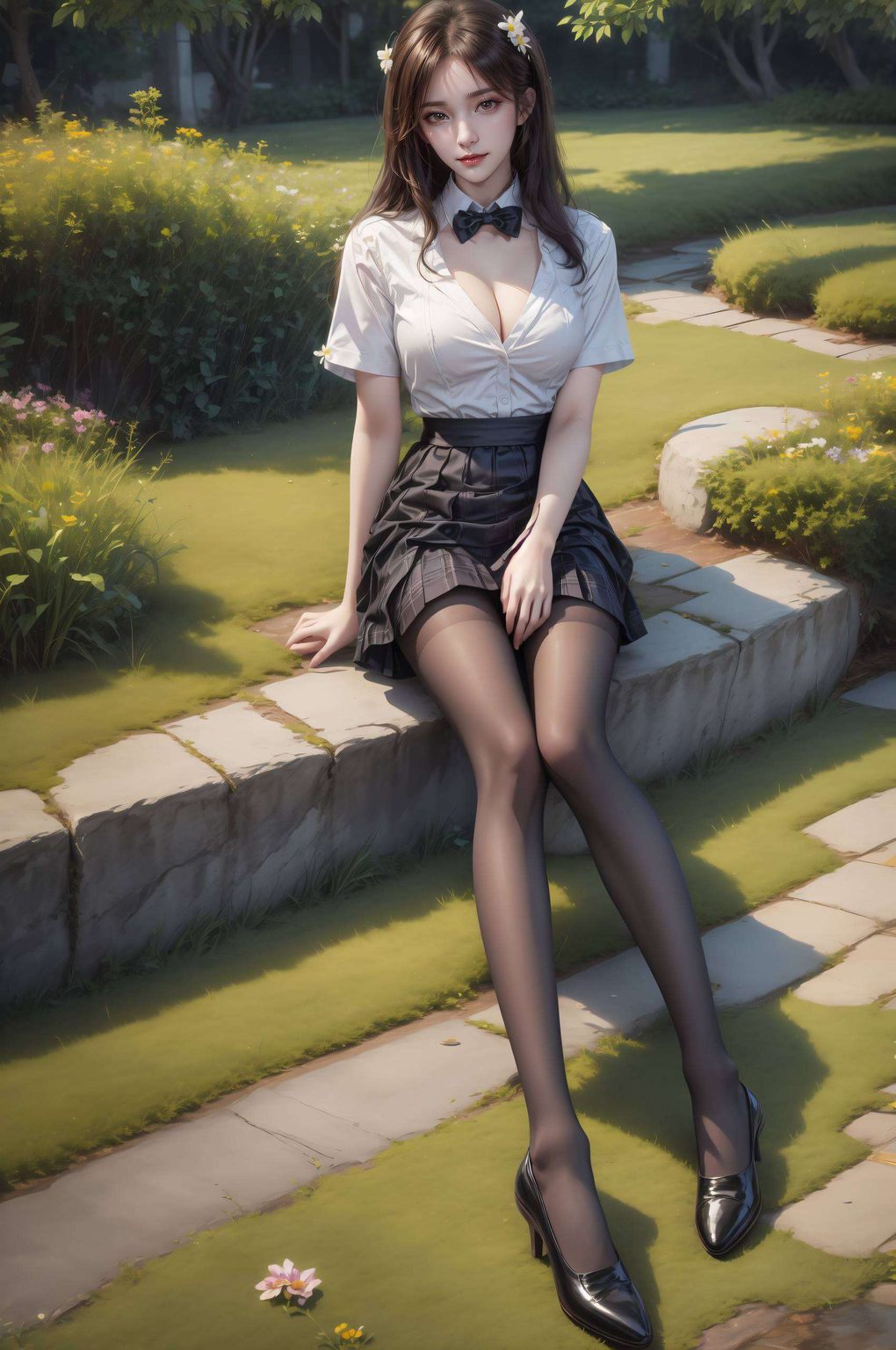 动漫女神之风采她或身着古风长裙