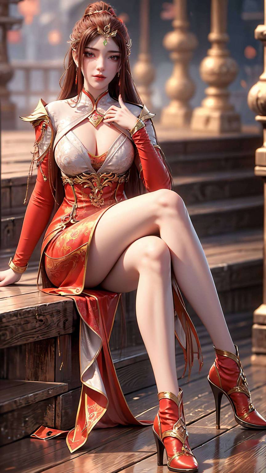 红凰展翅玄幻色彩与动漫魅力交织