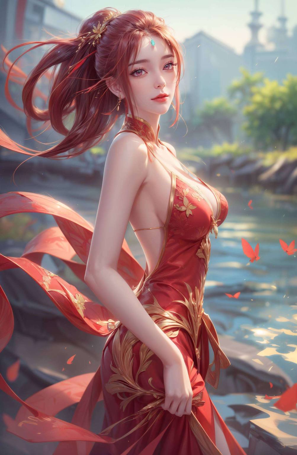 将国漫女神的韵味与玄幻之美完美融合设置为电脑壁纸