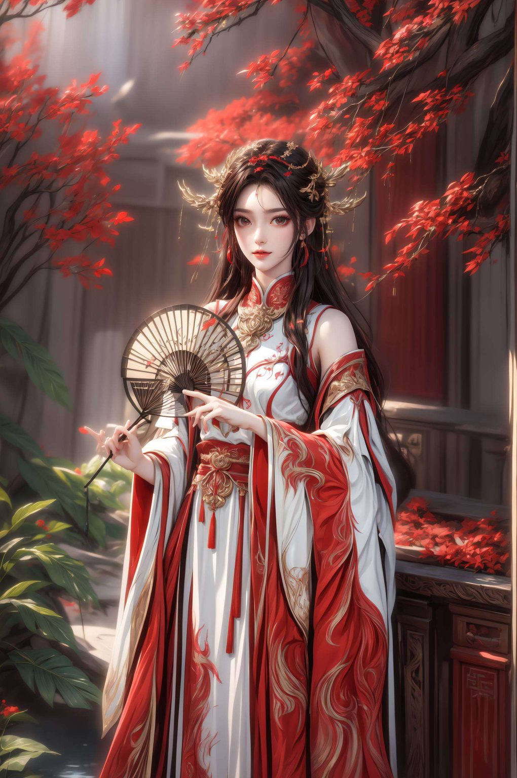 身着轻盈霓裳将火灵儿的美艳风华