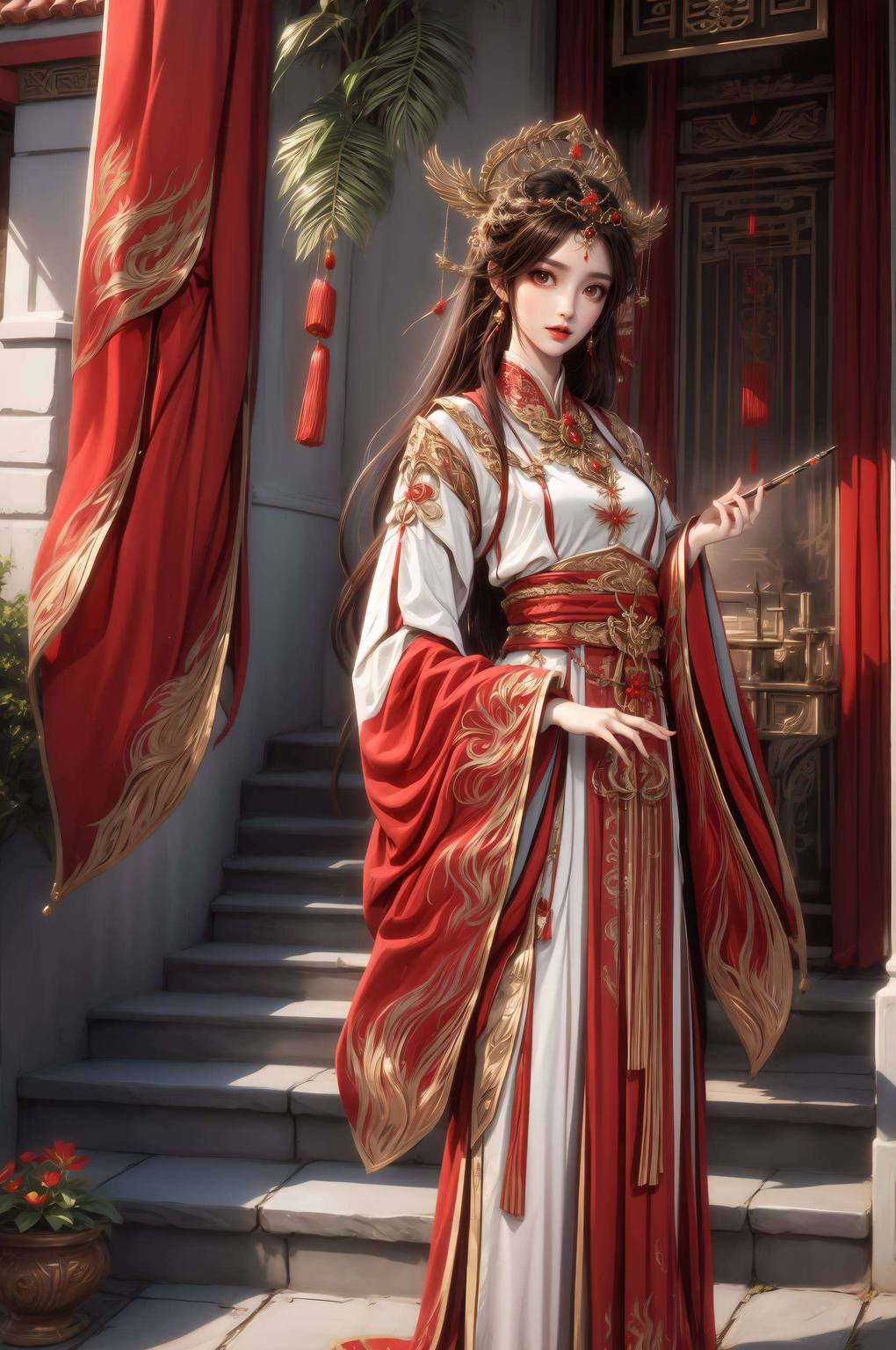 将火灵儿那灵动身姿、熠熠生辉的玄幻气质完美世界之美尽收眼底