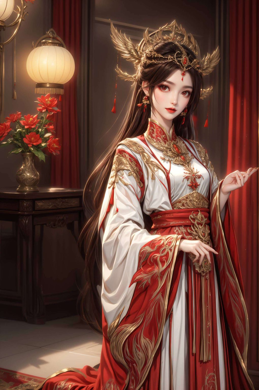 每当夜幕降临如同国漫中的女神