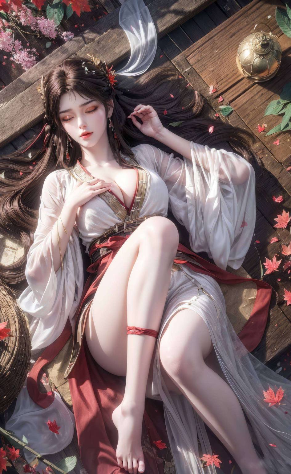 仿佛诉说着一个玄幻故事她的身影犹如一幅完美的国漫壁纸