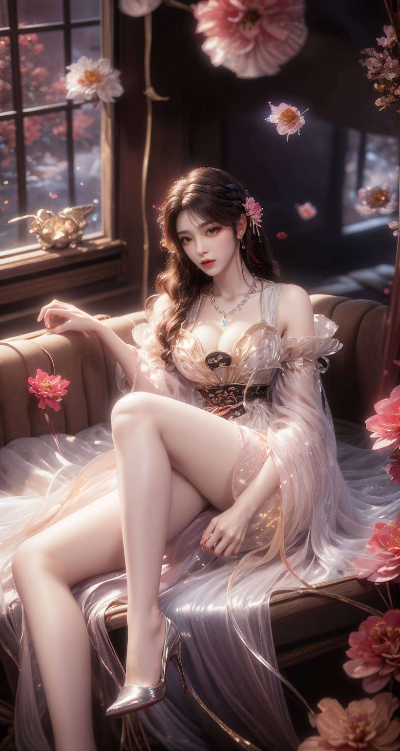 她的每一次微笑都像是春风拂过花瓣如同一朵绽放的莲花