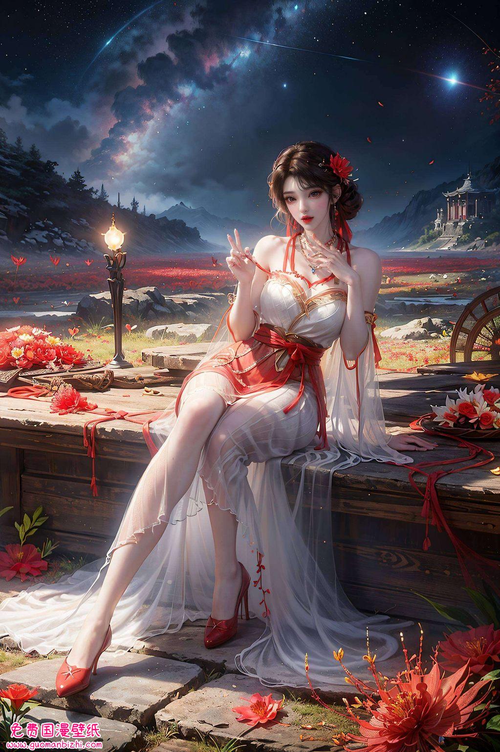 在这些壁纸中更是国漫女神的代表