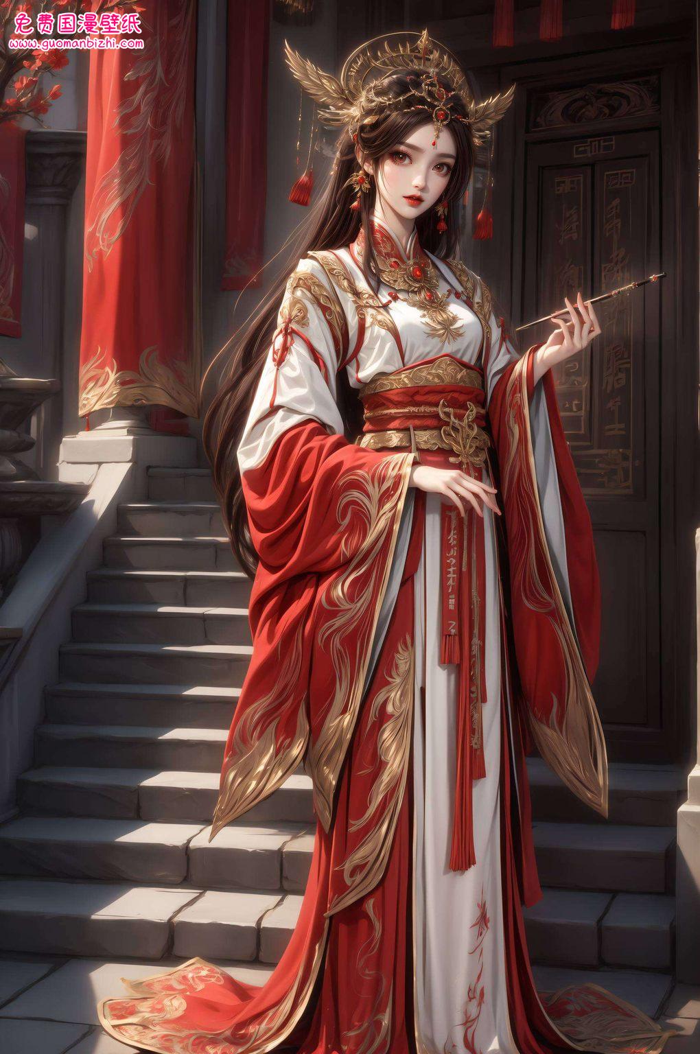 这位国漫界的灵动女神一袭红衣翩翩起舞