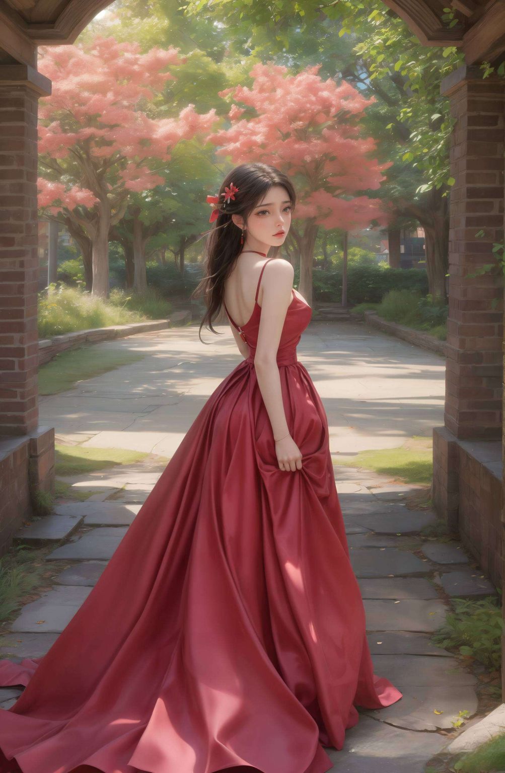 如同玄幻故事中的女神为平板墙纸注入了生命的活力