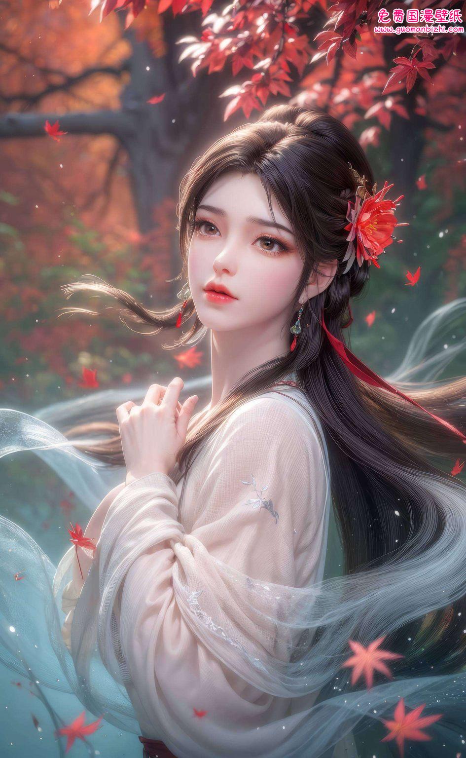 秀发如瀑布般柔顺如今