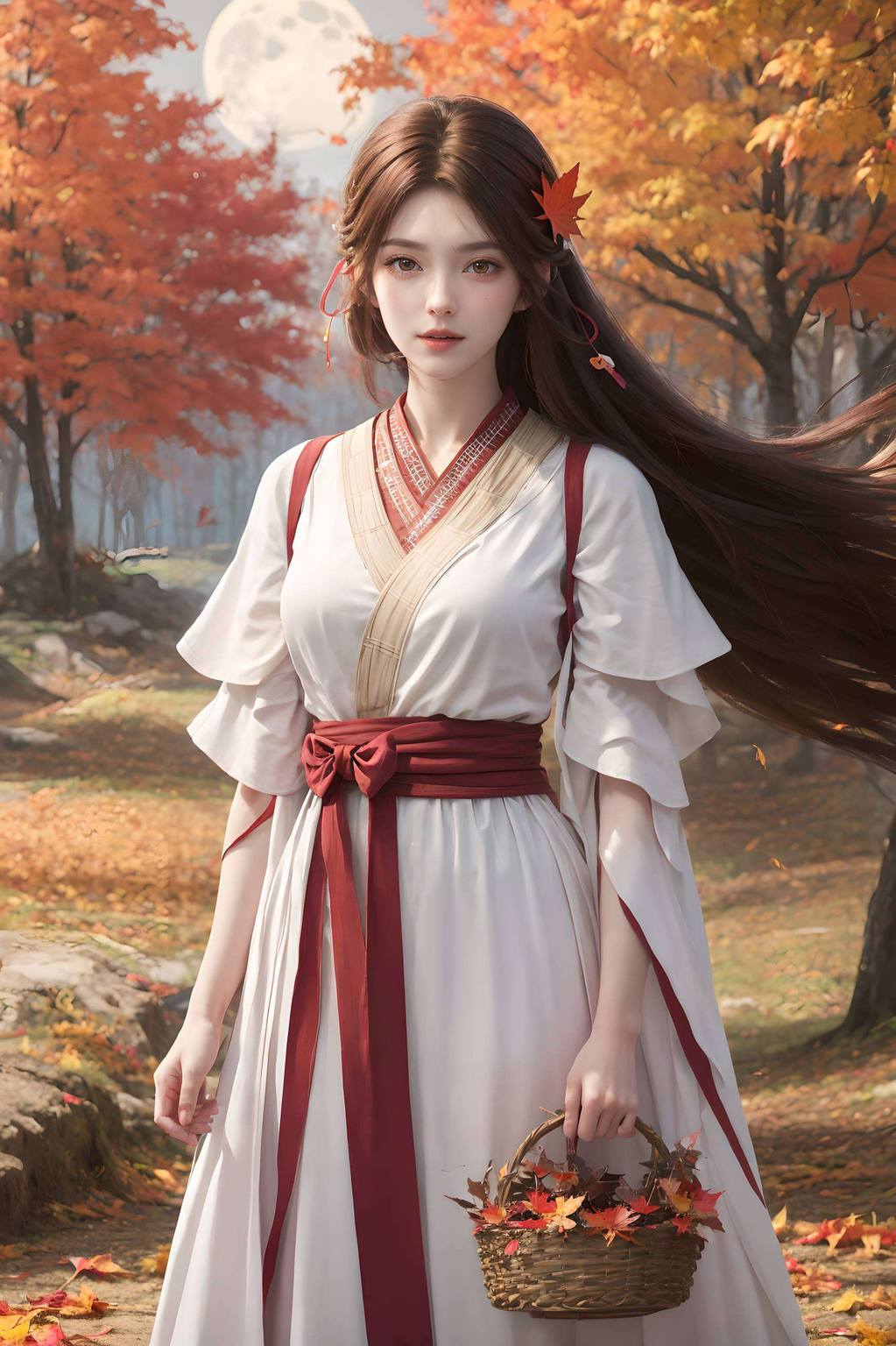 那飘逸的长发如同这高清壁纸上她的身影