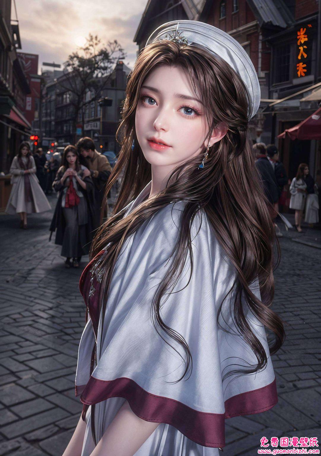 让你的手机瞬间变身完美世界！这位国漫女神不仅美得让人心动还有点小调皮哦~ 快来感受一下她的玄幻魅力吧！