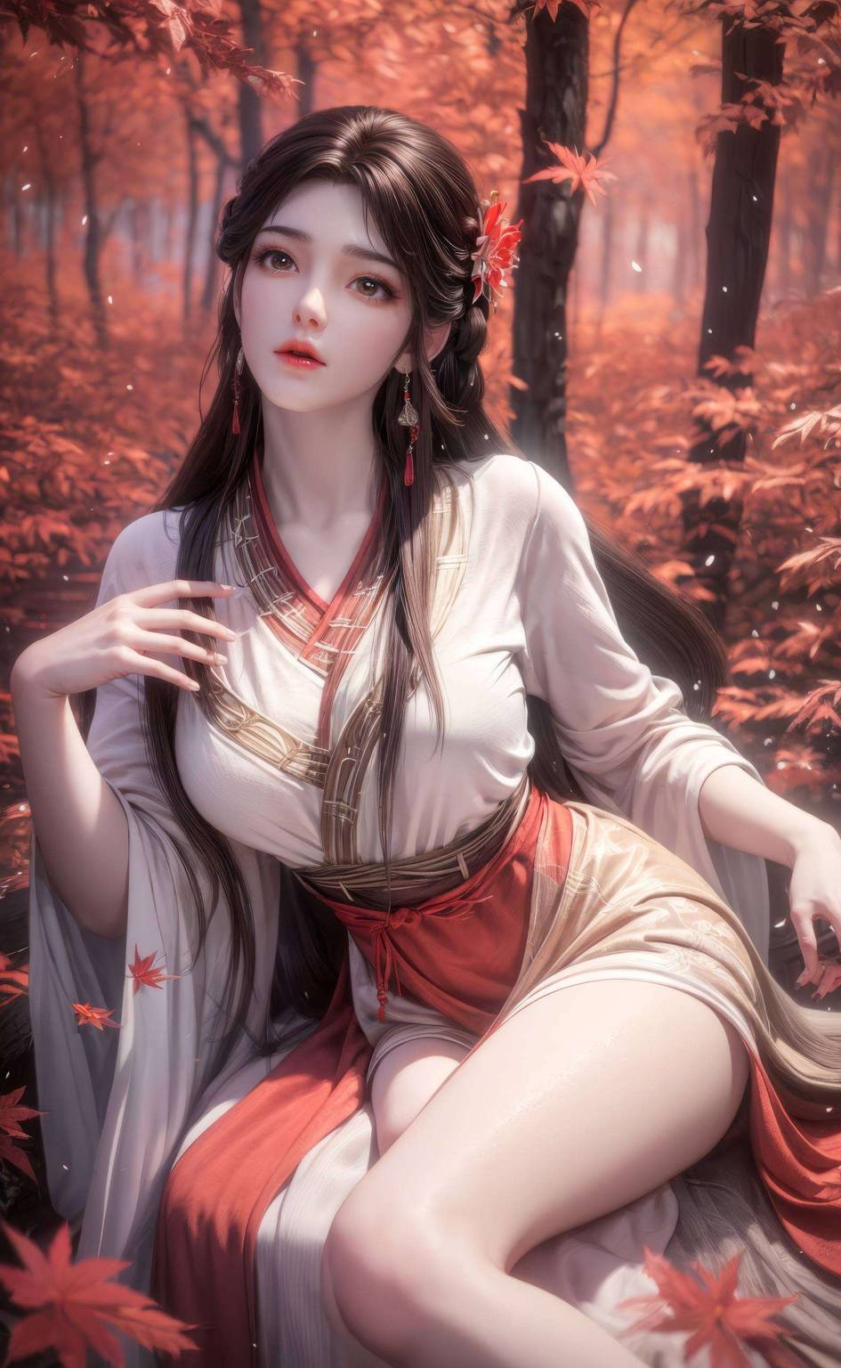 热情而耀眼犹如玄幻世界走出的绝世美女