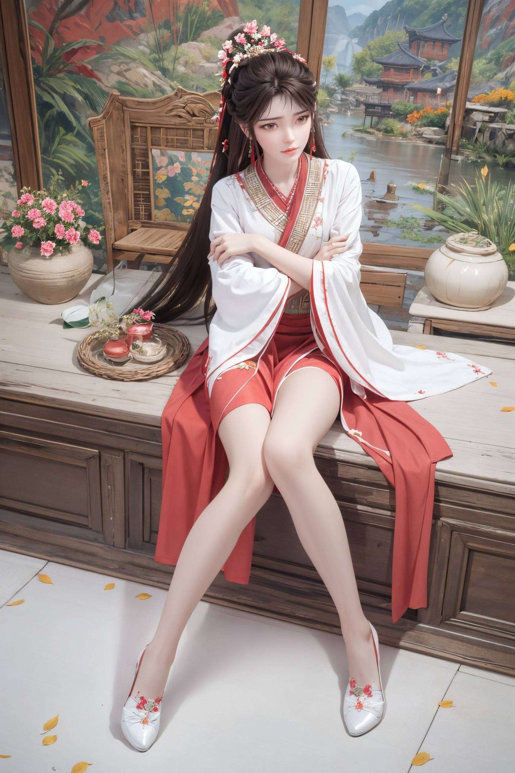 她是国漫中的璀璨女神在炫彩壁纸的完美像素世界中