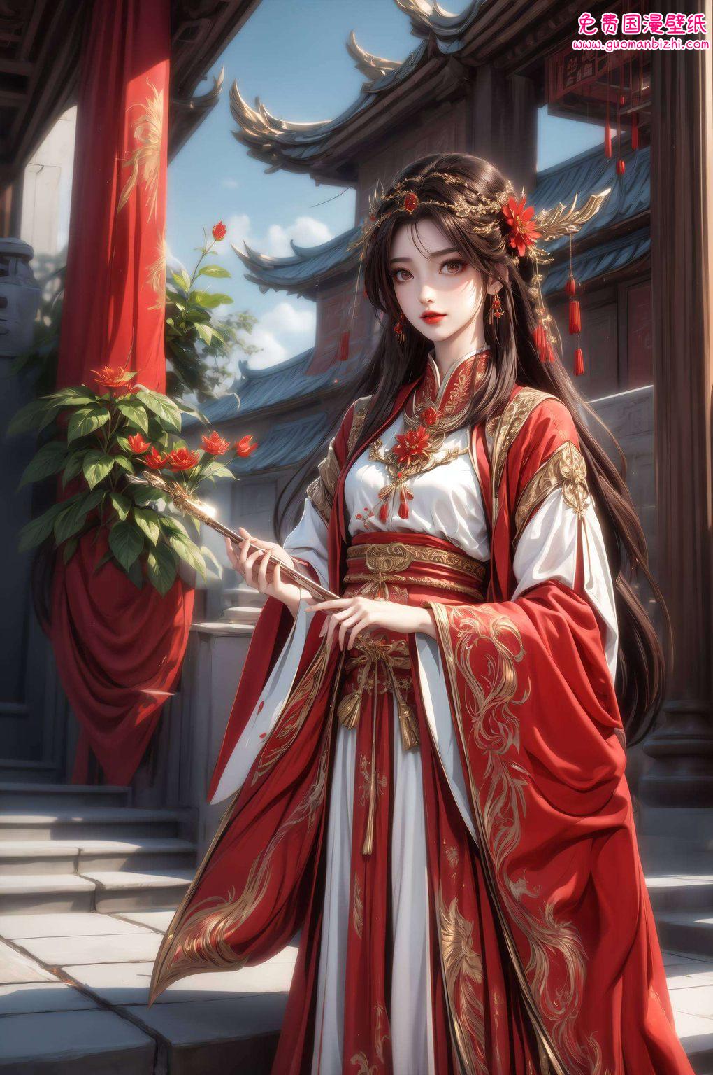 在神秘的国漫世界中她的背景图片高清壁纸