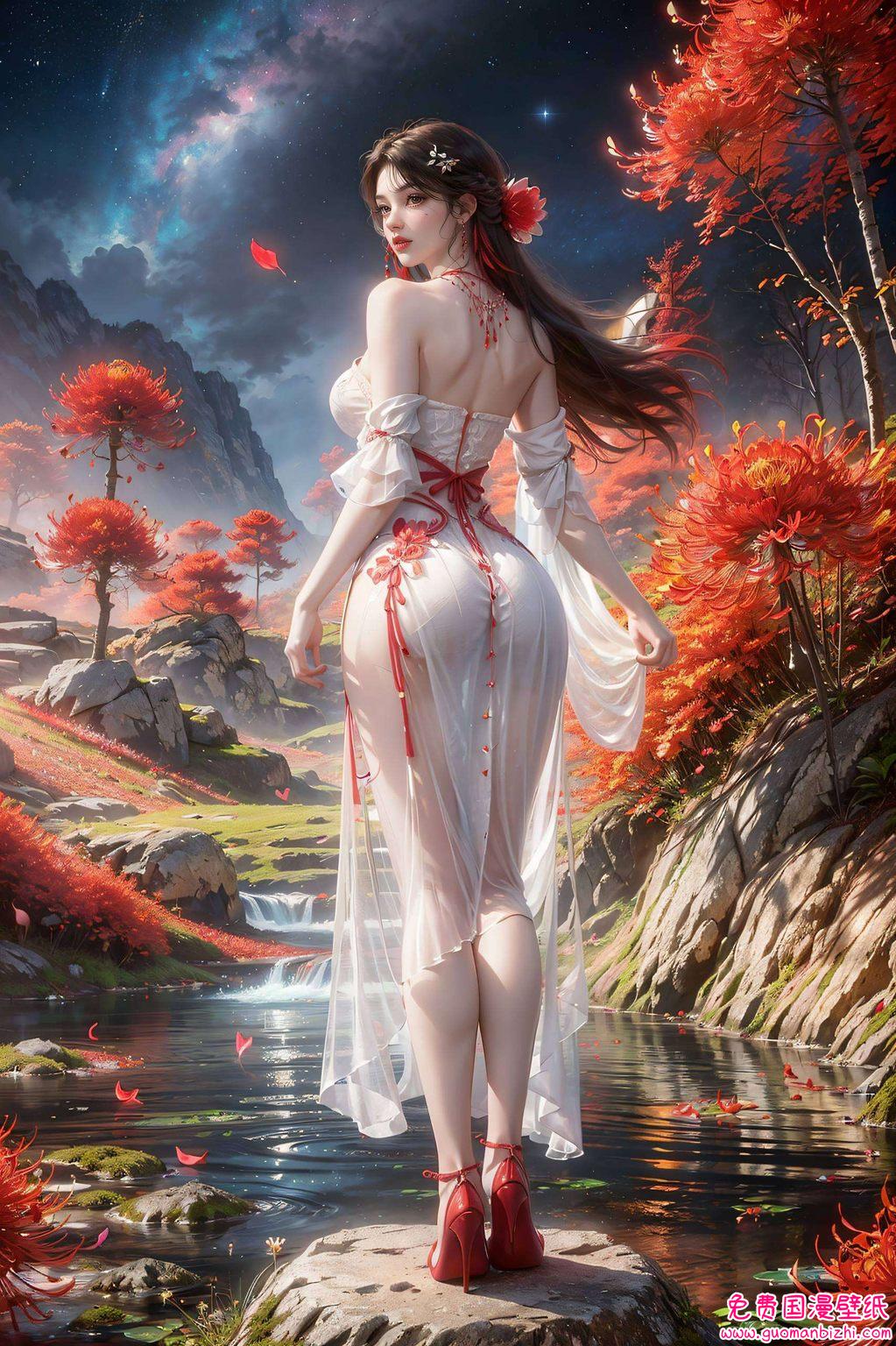 仿佛能点燃你的热情她那如火的发丝