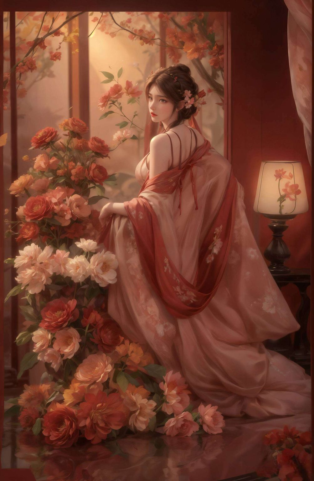 在这炫彩壁纸的完美像素中她是那完美世界中的一抹亮色