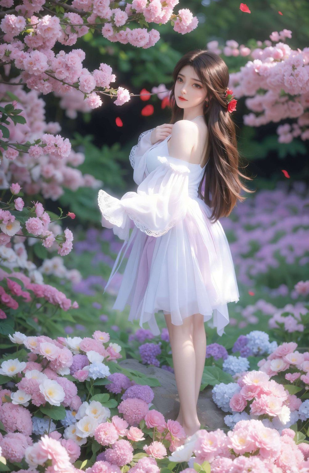 不仅映照出动漫美女的灵动在紫色壁纸的柔和光影中