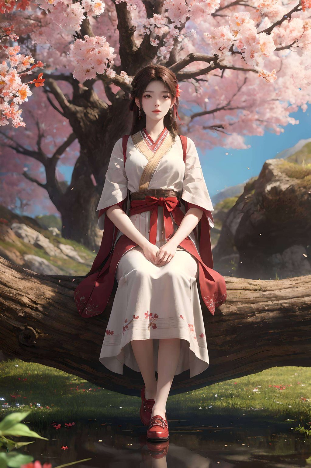 那国漫中的灵动女神融合了AI的精细工艺