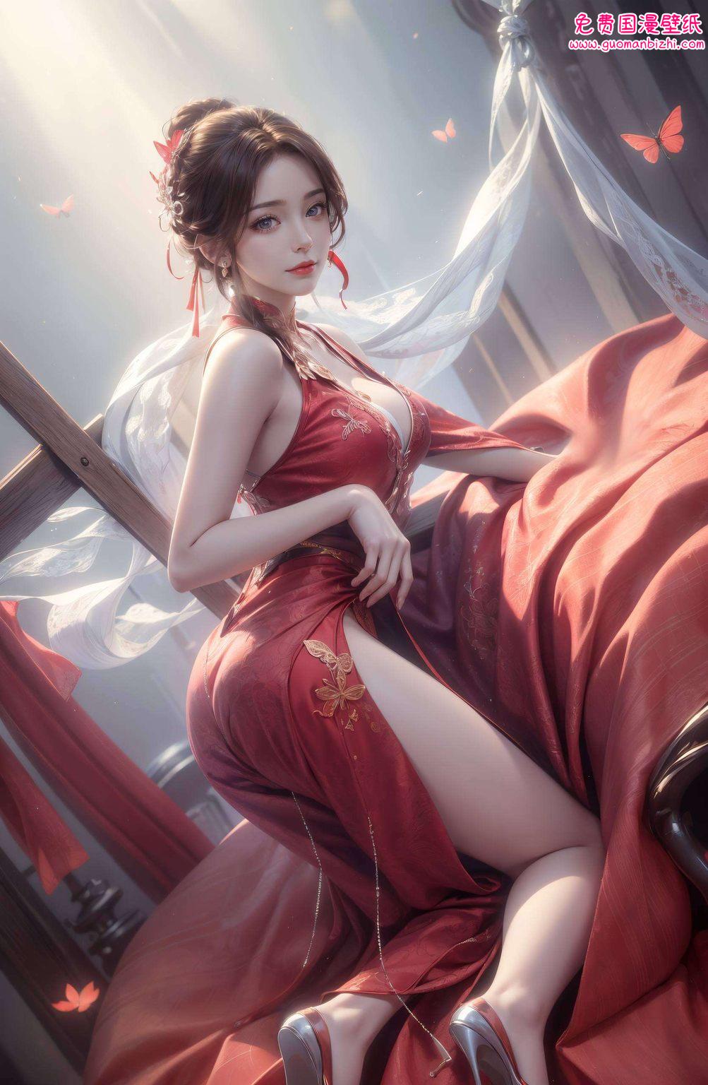 她的每一次出现如同国漫中的女神