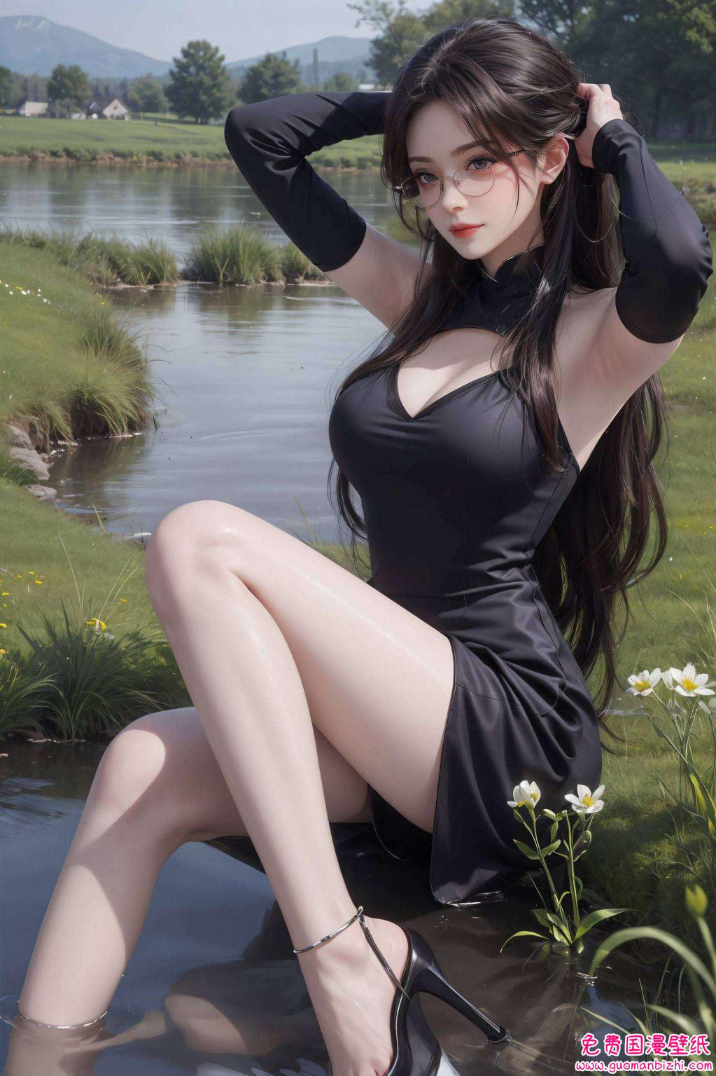 她那绝美的全身图片让人不禁陶醉在这国漫美女的魅力之中