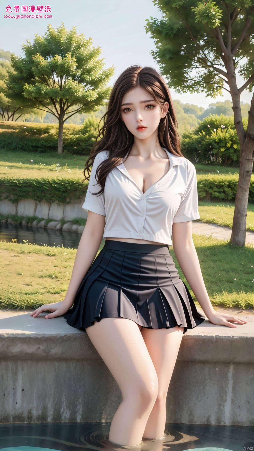 她那成熟的风韵与火热的灵气在这苹果壁纸的精细描绘中