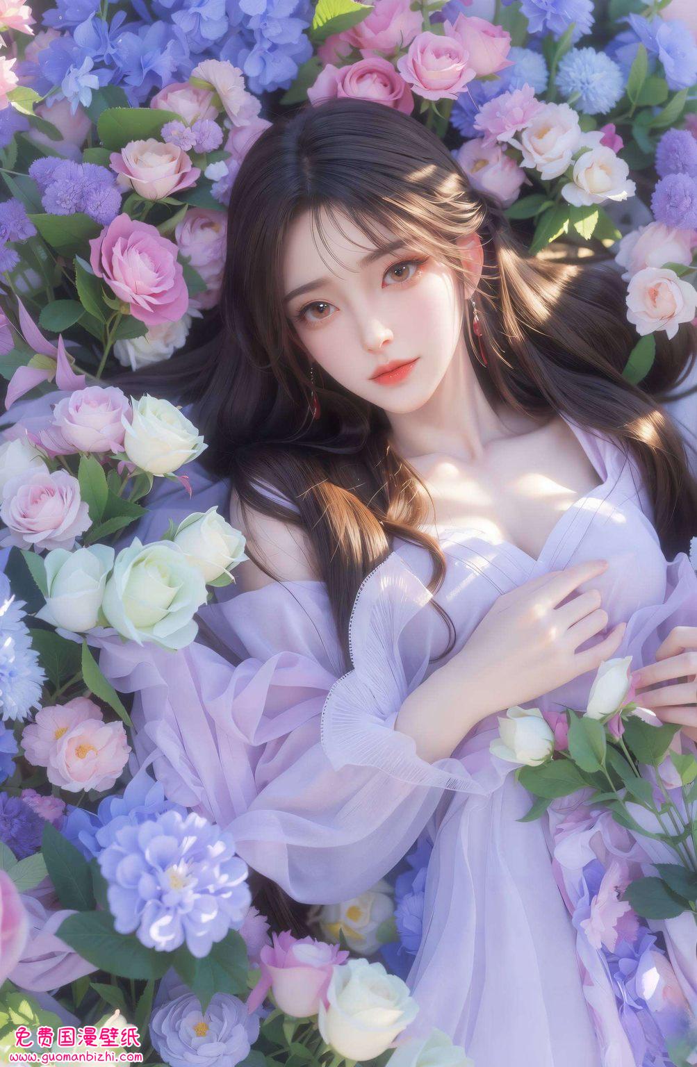 壁纸中的她宛若仙子降临人间