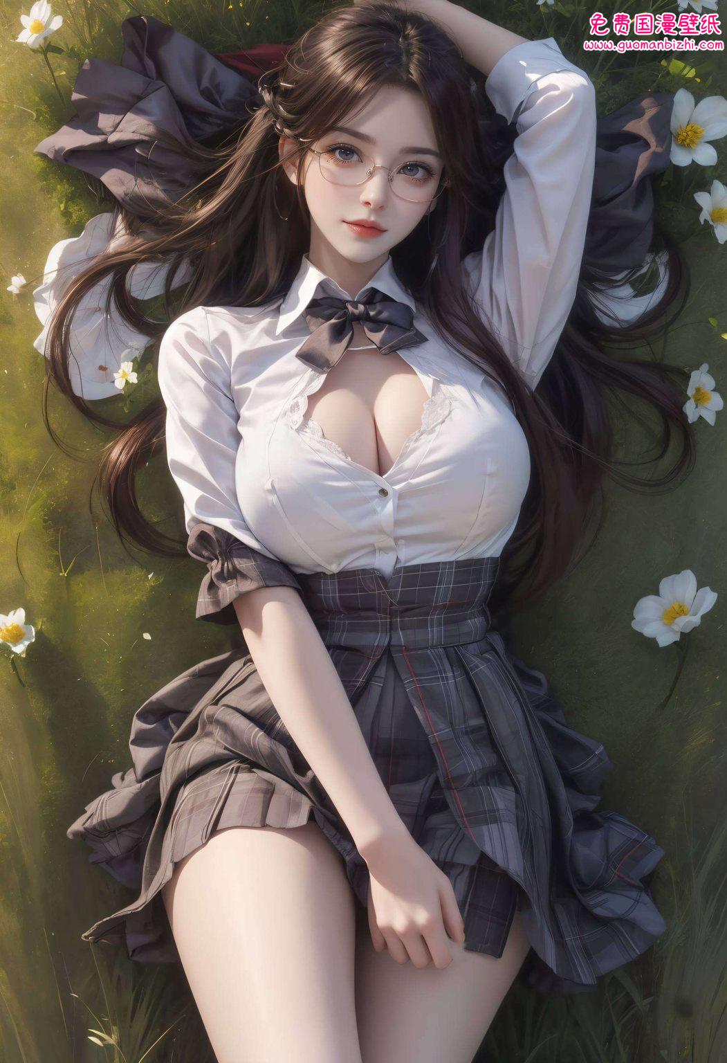 那是一位翩翩起舞于玄幻世界的国漫女神她身着赤焰长裙