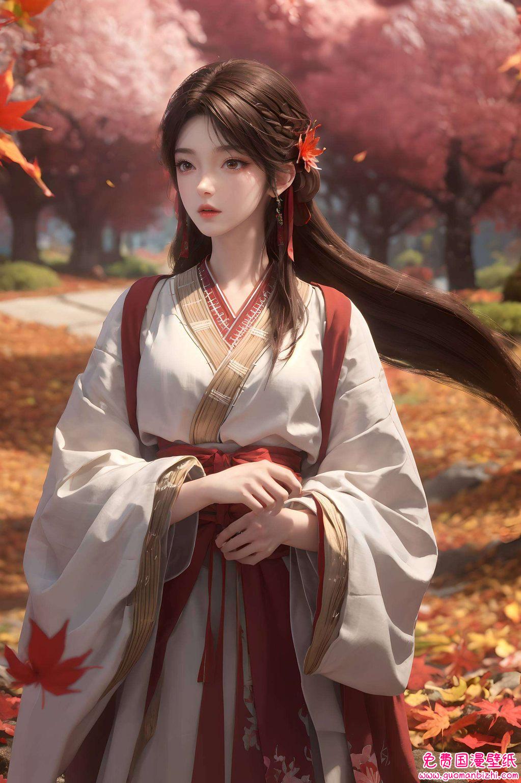 此图融合了国漫之魂与AI之巧犹如一朵盛开在玄幻世界中的火红玫瑰