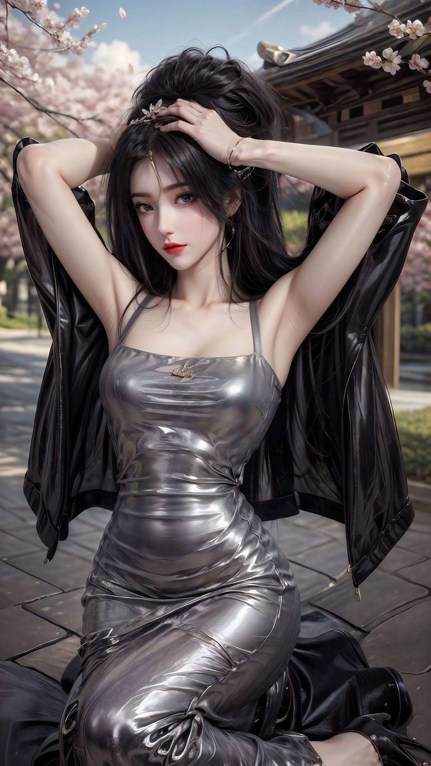 如同完美世界中走出的仙子她青丝轻舞