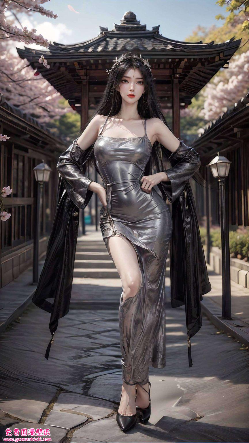 令人陶醉那如丝般的秀发与完美的曲线