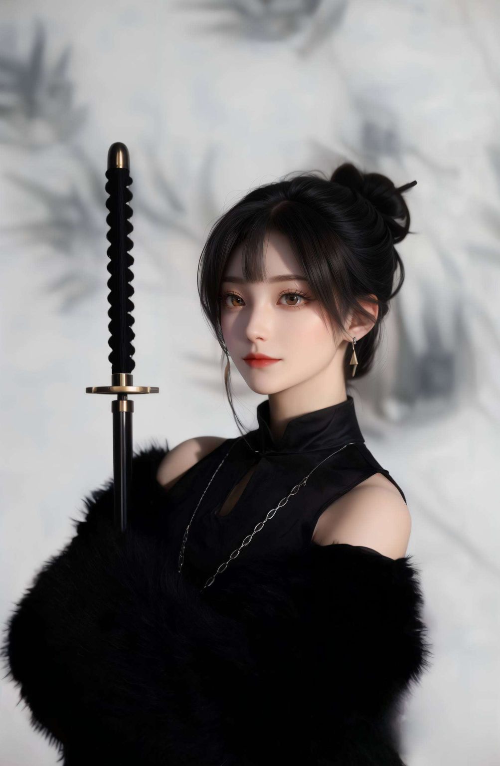 柳神的身影犹如一道清新脱俗的风景线当这些元素被精心拼接