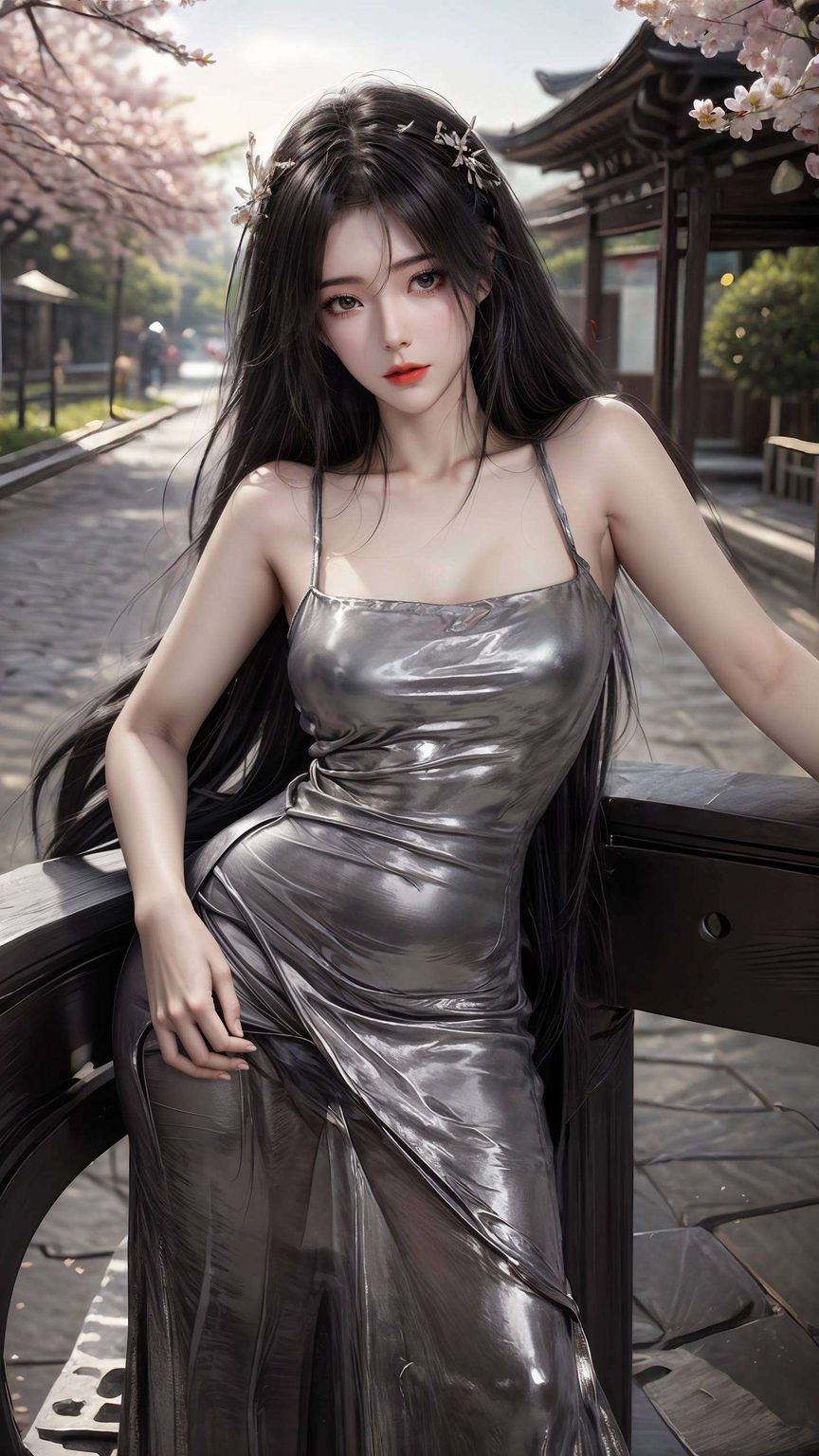 在绚丽多彩的国漫世界中将柳神的飘逸长发、翩翩裙摆与完美世界的美景融为一体