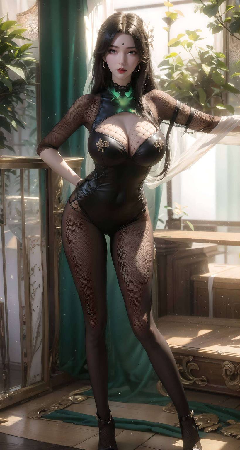 她的身影如梦似幻玄幻的元素与国漫女神的柔美相互交织