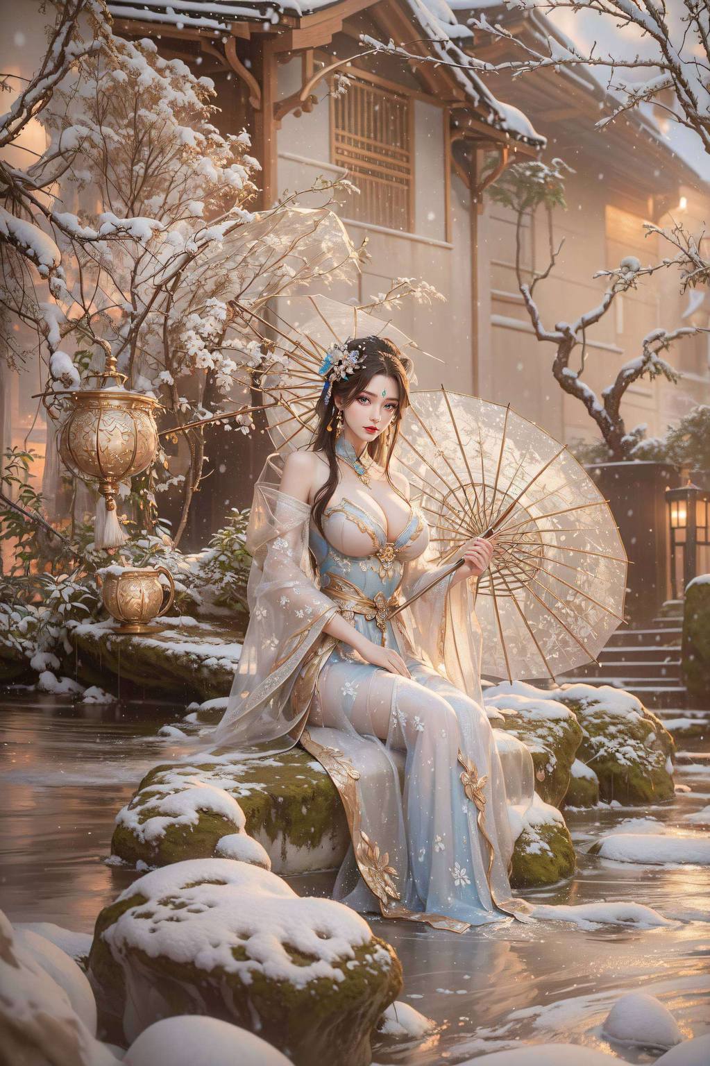 她的眼神深邃柳神的身影在苹果炫彩壁纸中绽放异彩