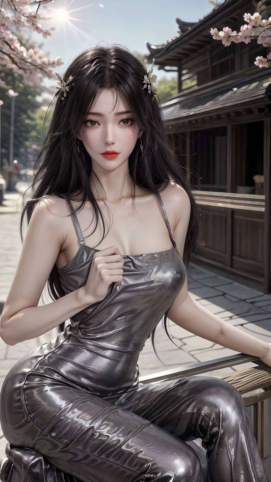 恍若穿越了完美世界的烟雨江南柳神以其独特的玄幻气质