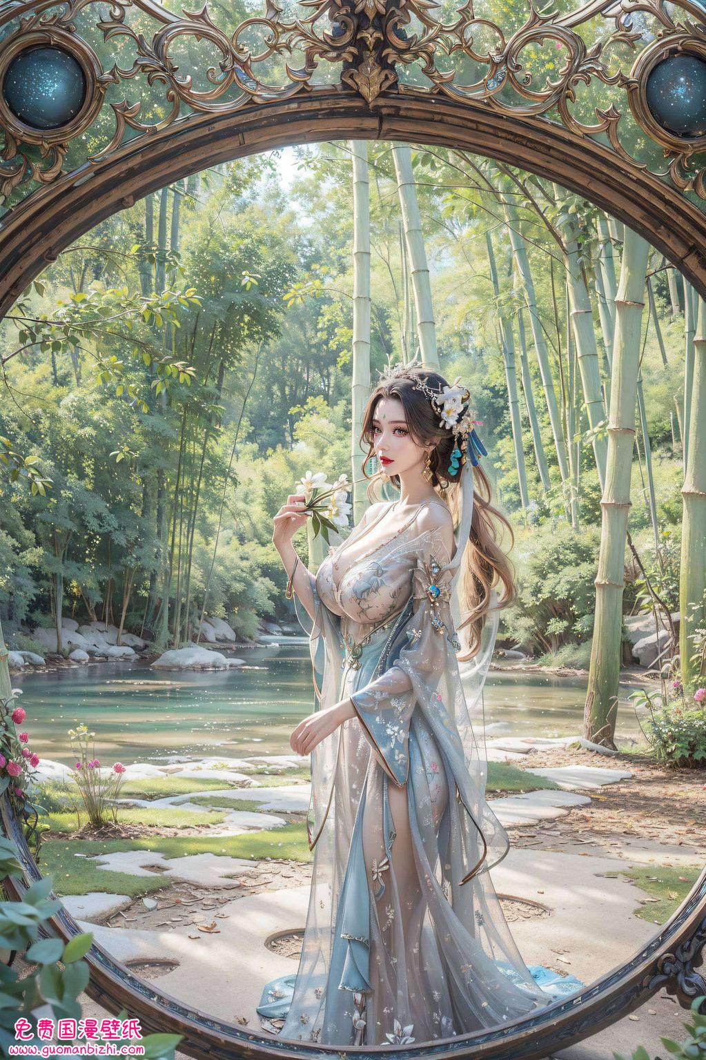 映照着那些翩翩起舞的国漫美女倩影婆娑