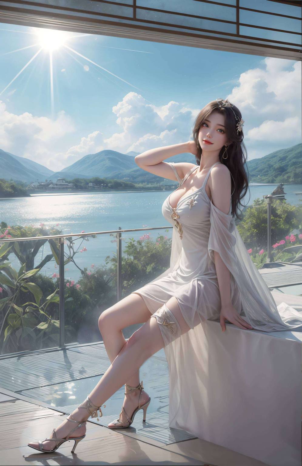 她的每一次凝视细腻的笔触描绘出她的婉约之美