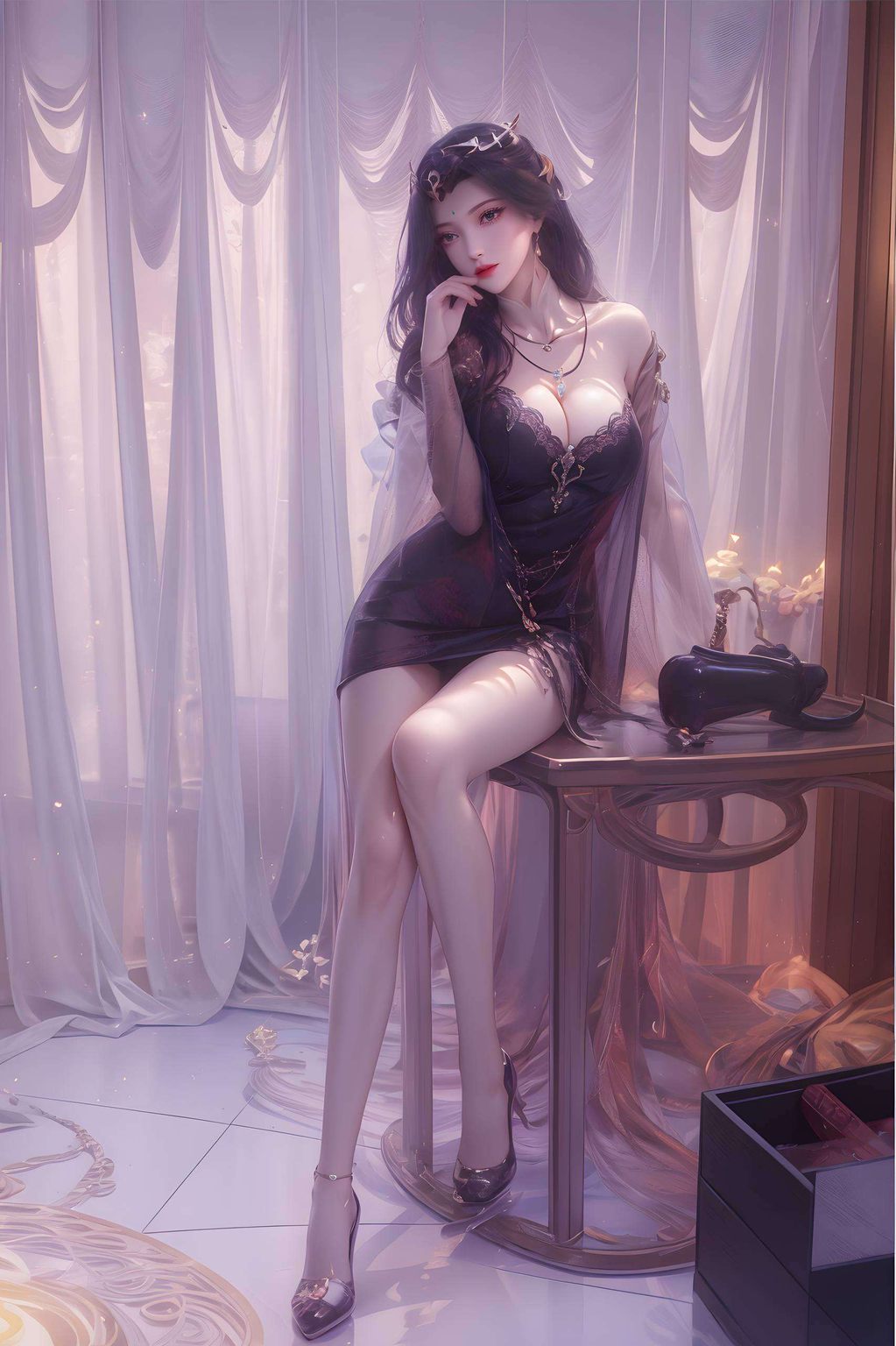 那飘逸的长发与深邃的眼神犹如玄幻中的风景