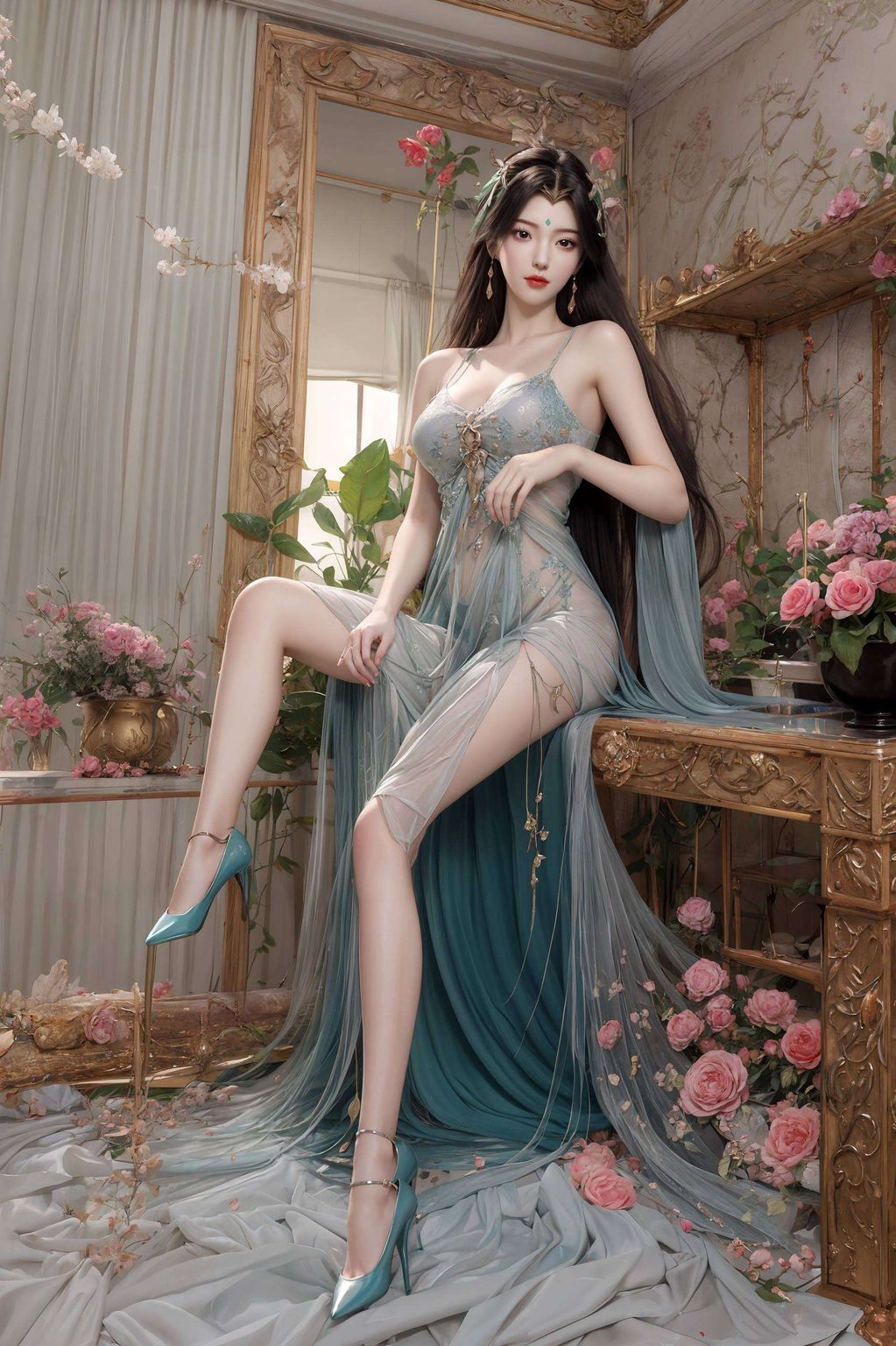 她的身影如梦似幻每一次目光触及