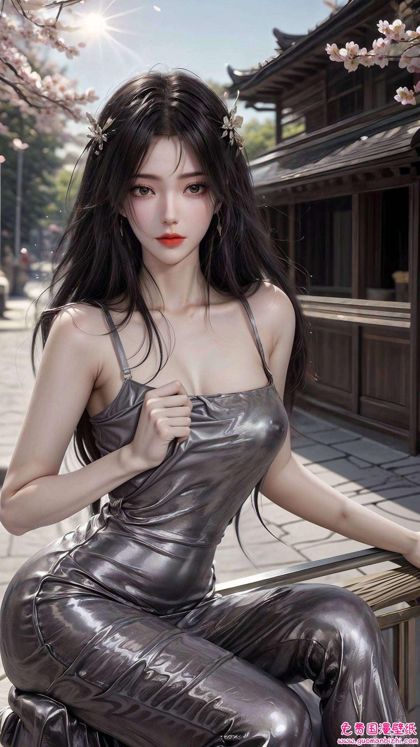 柳神宛如一幅流动的诗篇她那深邃的眼神、翩翩的裙摆