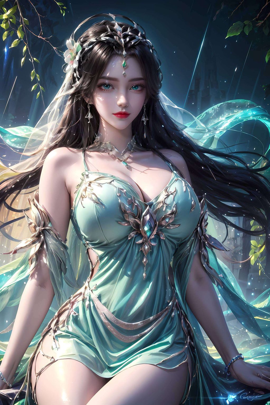 柳神翩翩起舞此情此景