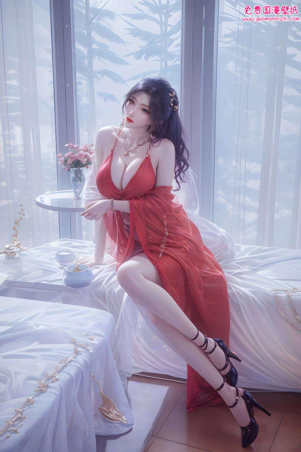 她那婉约的身姿一帧一画