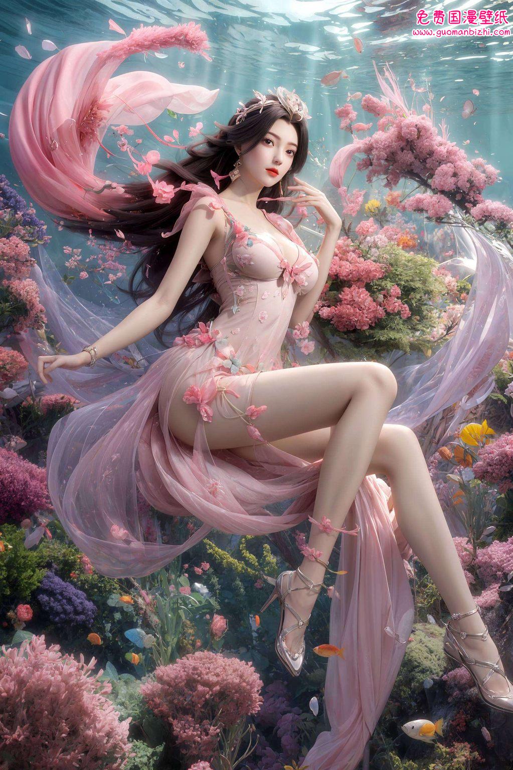 素衣柳神国漫美女的娇颜笑靥
