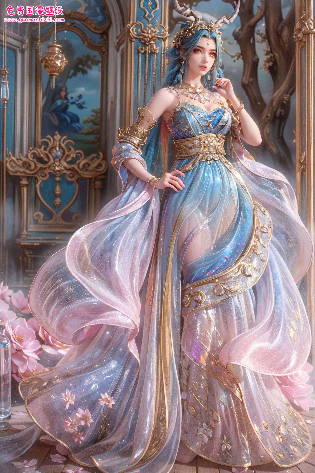 她那优雅的身姿既显国漫女神的韵味