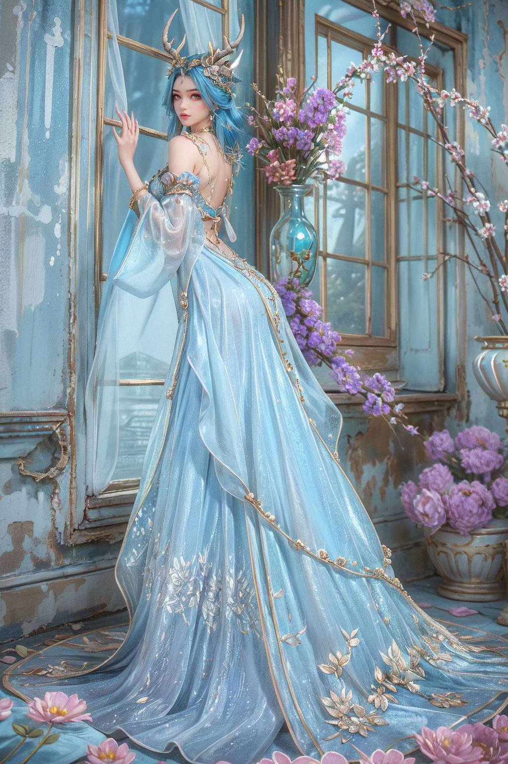 这位来自《完美世界》的神秘龙女在炫彩斑斓的壁纸世界里